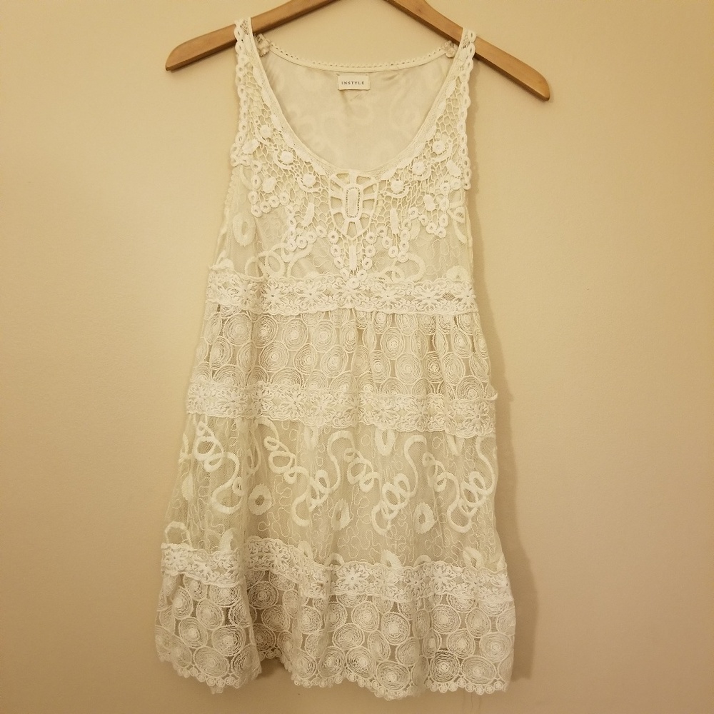 Boho Lace Mini Dress